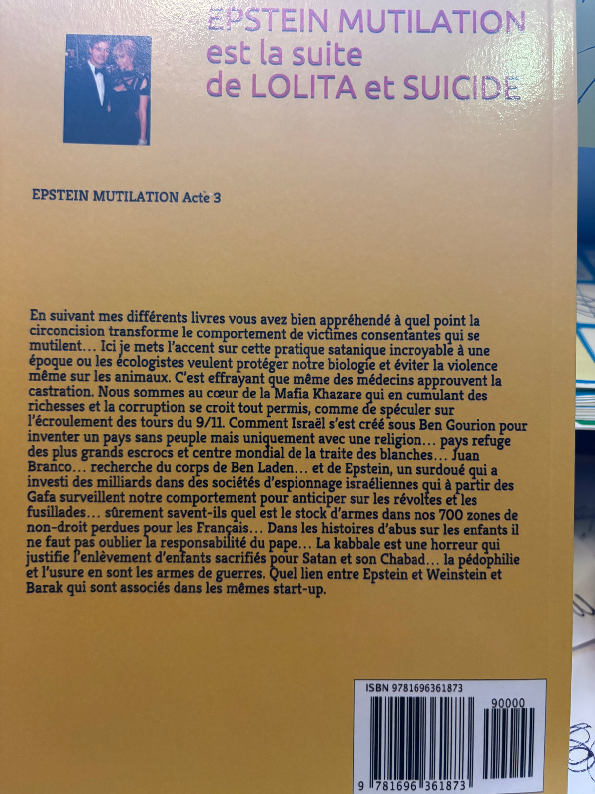 LOT 3 livres Epstein – Trilogie Top Secret 🔐