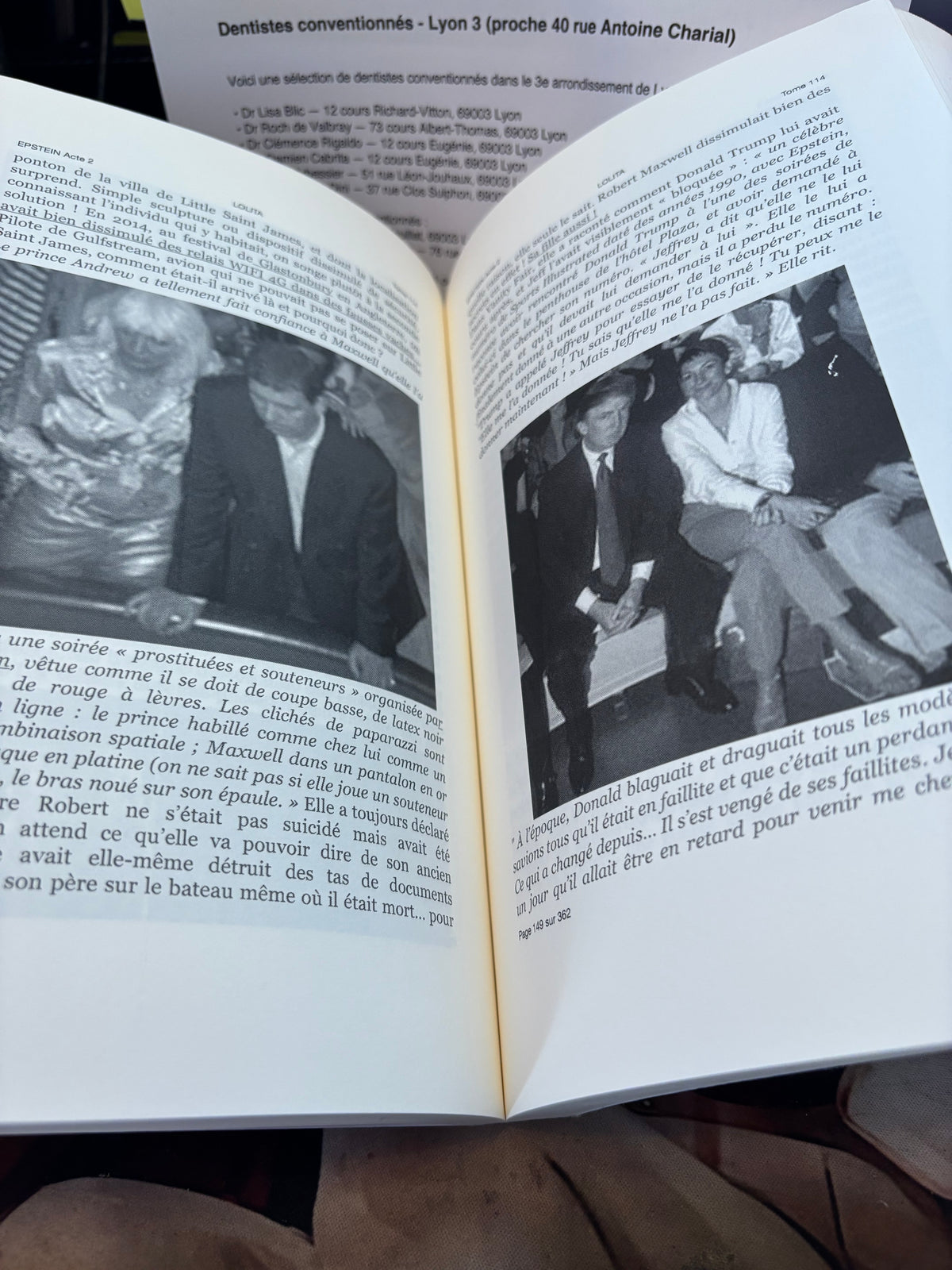 LOT 3 livres Epstein – Trilogie Top Secret 🔐
