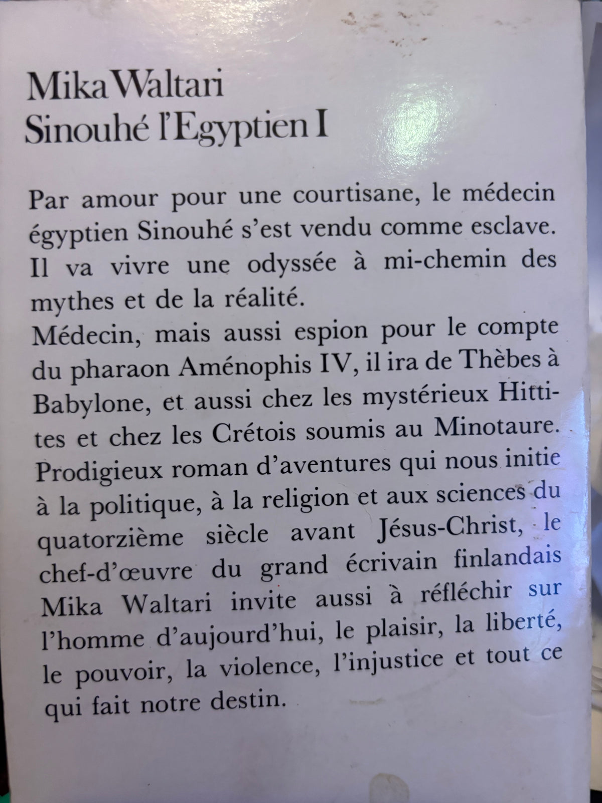 Sinouhé l'Égyptien - Tomes 1 et 2 - Mika Waltari