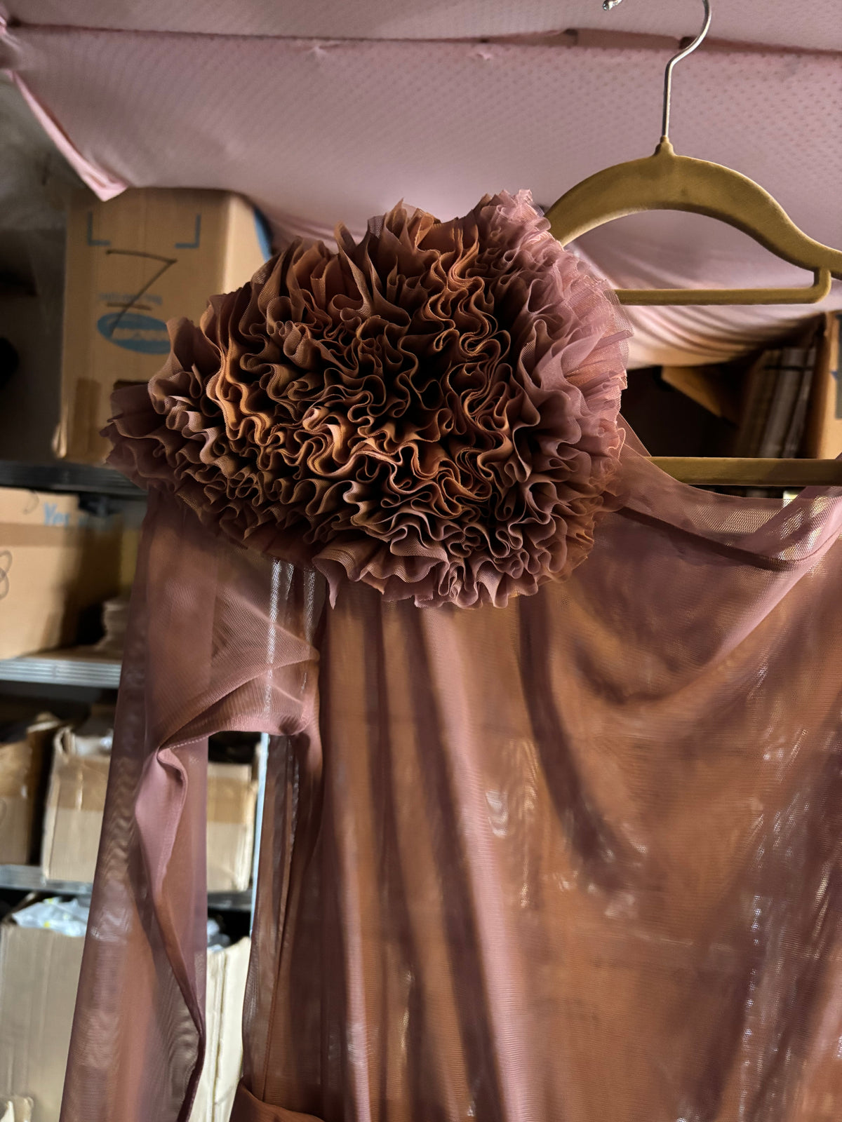 Robe tulle élégante style ballet – Rose poudré