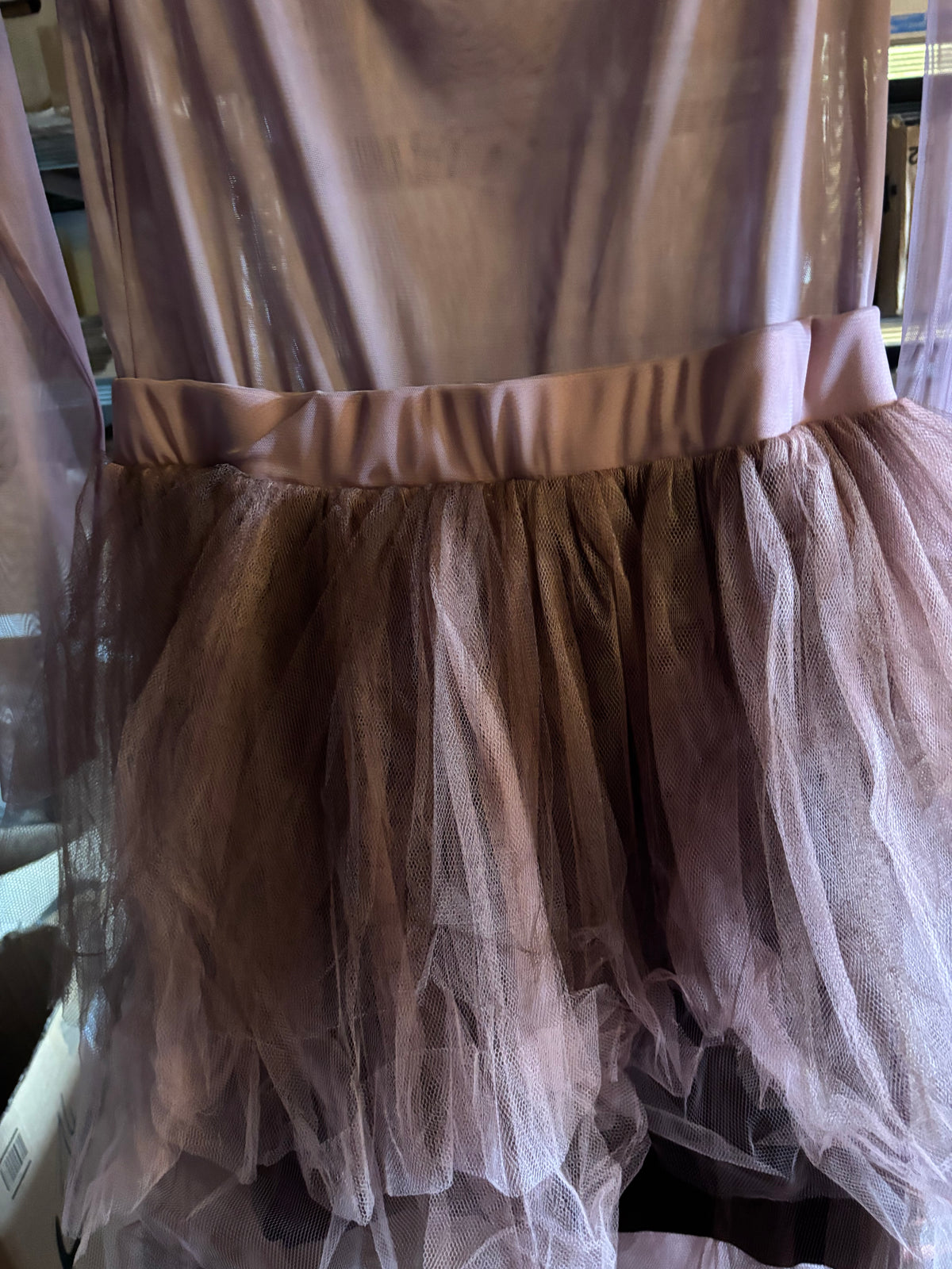 Robe tulle élégante style ballet – Rose poudré