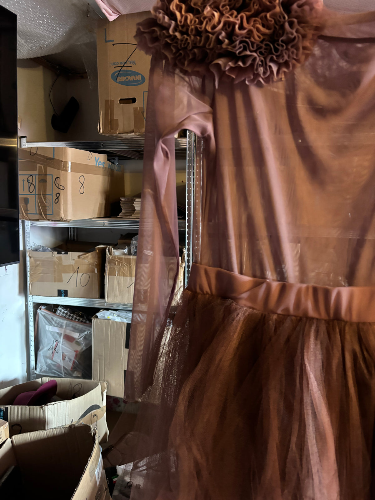 Robe tulle élégante style ballet – Rose poudré