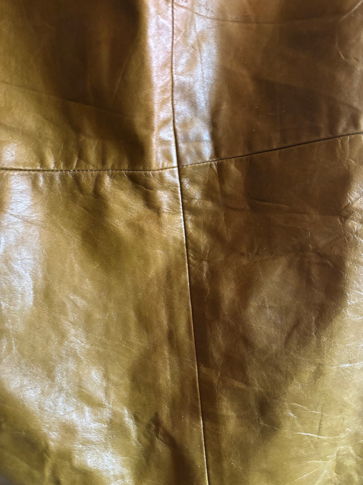 Jupe en Cuir Véritable GAP – Coupe Évasée Marron Clair