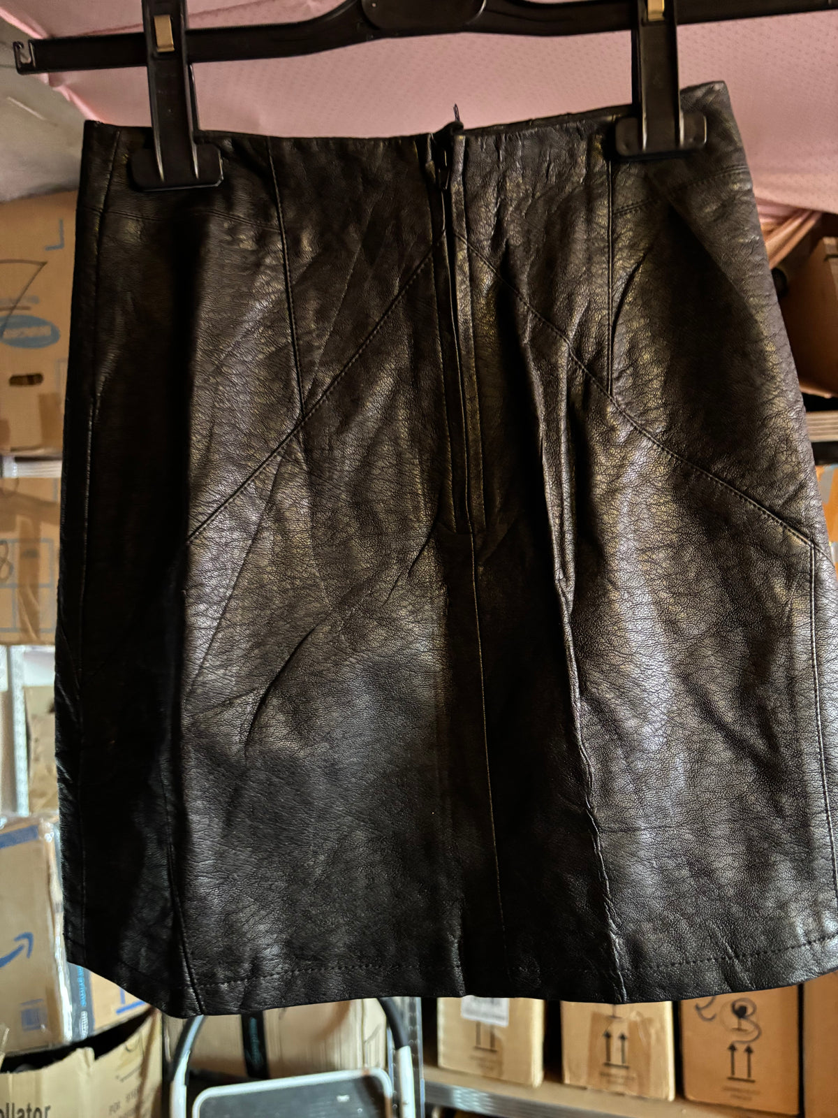 Mini jupe Cuir noir 34