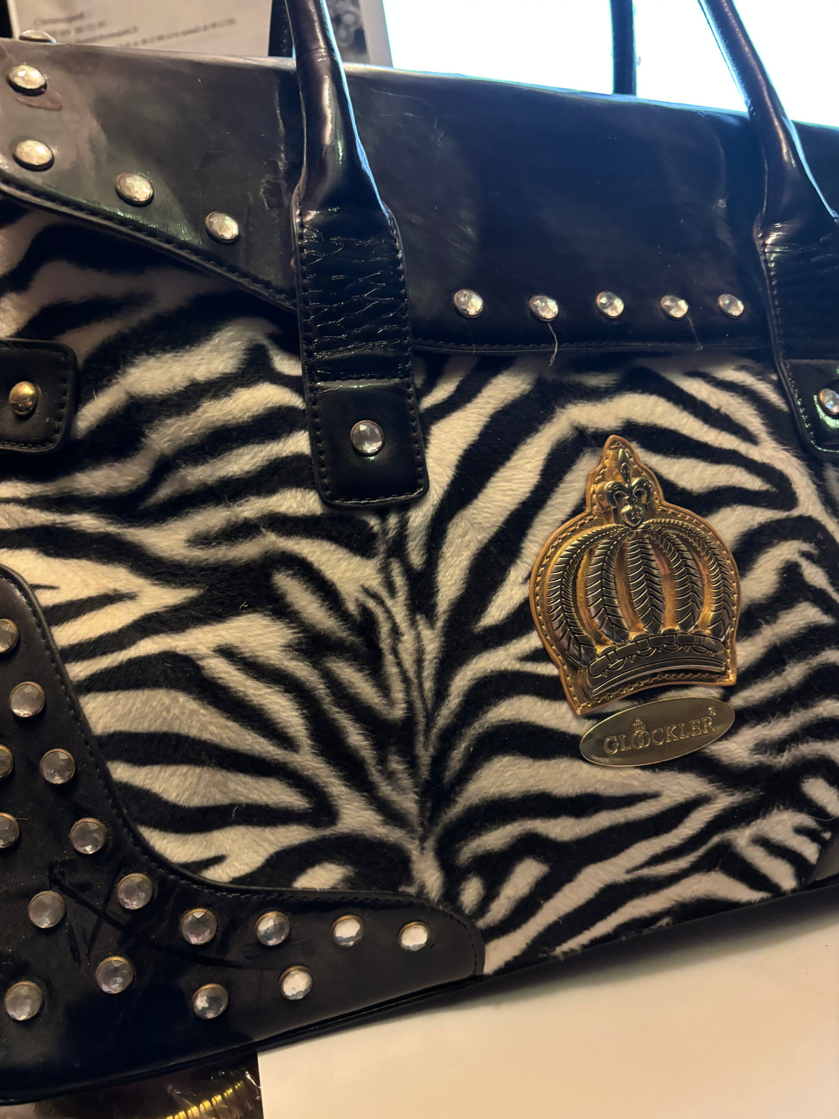 Sac luxe zèbre POMPÖÖS Harald Glööckler