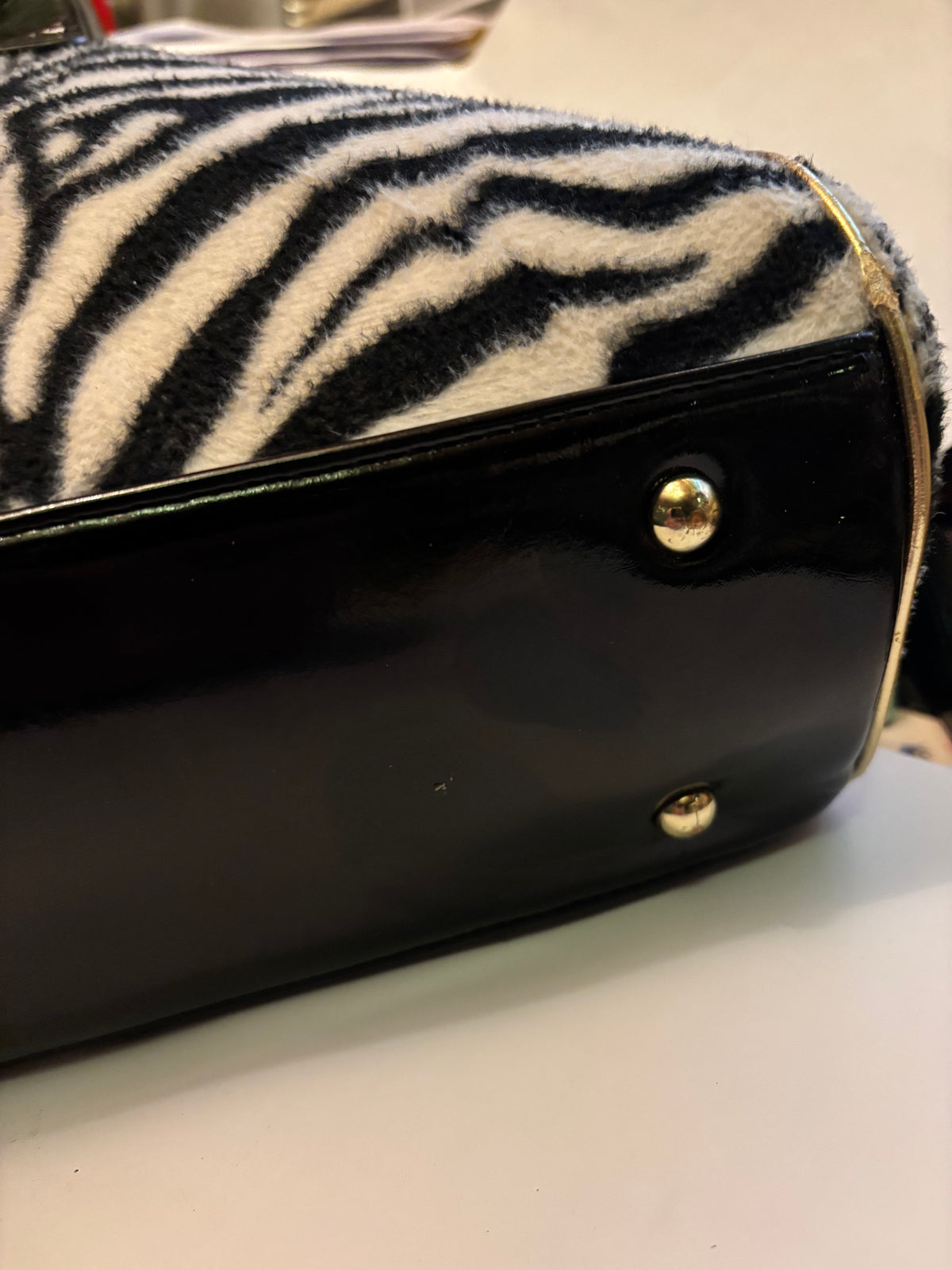Sac luxe zèbre POMPÖÖS Harald Glööckler