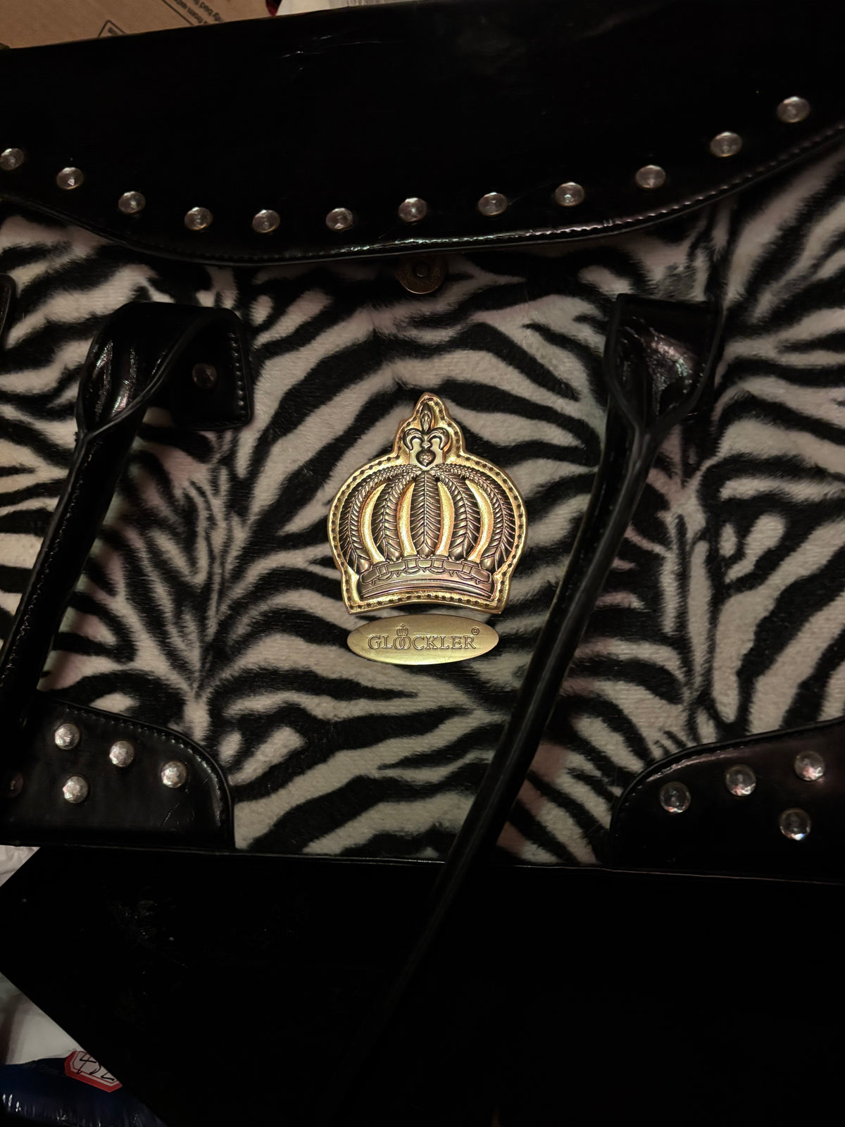Sac luxe zèbre POMPÖÖS Harald Glööckler