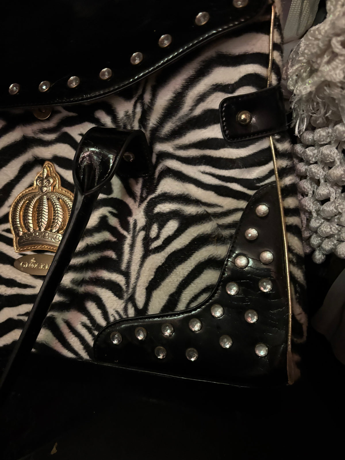 Sac luxe zèbre POMPÖÖS Harald Glööckler
