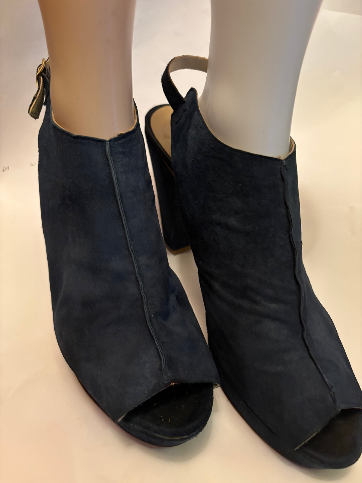 🔥 Escarpins bleu nuit cuir italien – Pointure 47 – Talon 12 cm 💙 👉