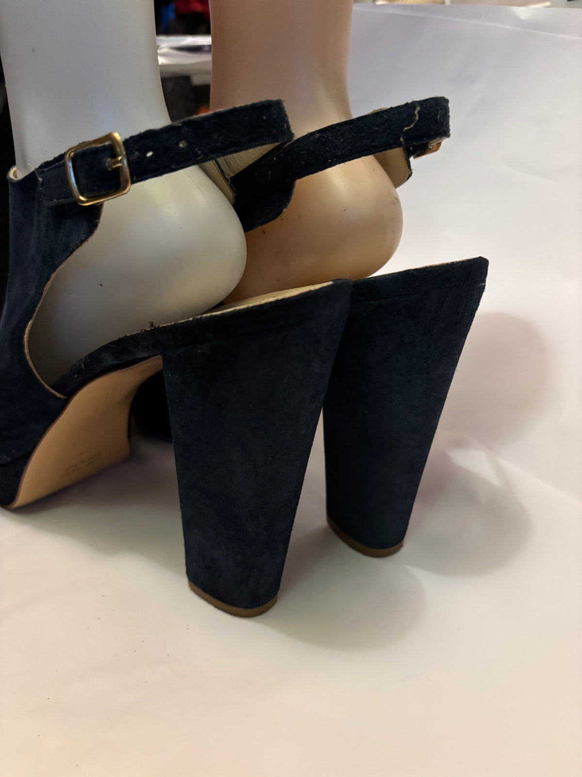 🔥 Escarpins bleu nuit cuir italien – Pointure 47 – Talon 12 cm 💙 👉