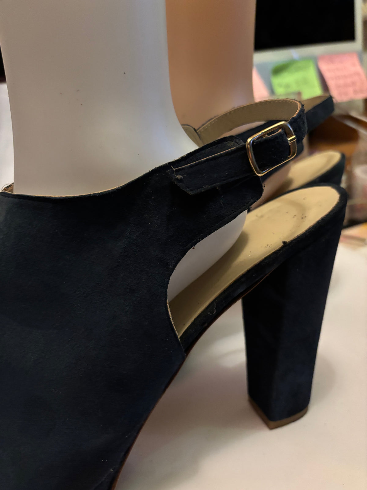 🔥 Escarpins bleu nuit cuir italien – Pointure 47 – Talon 12 cm 💙 👉