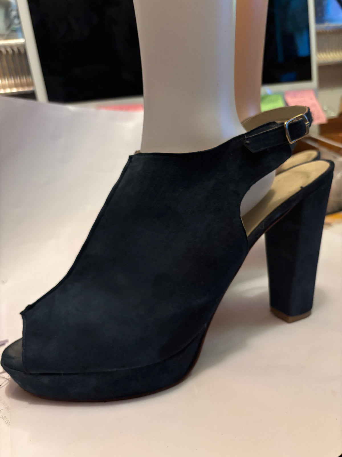 🔥 Escarpins bleu nuit cuir italien – Pointure 47 – Talon 12 cm 💙 👉