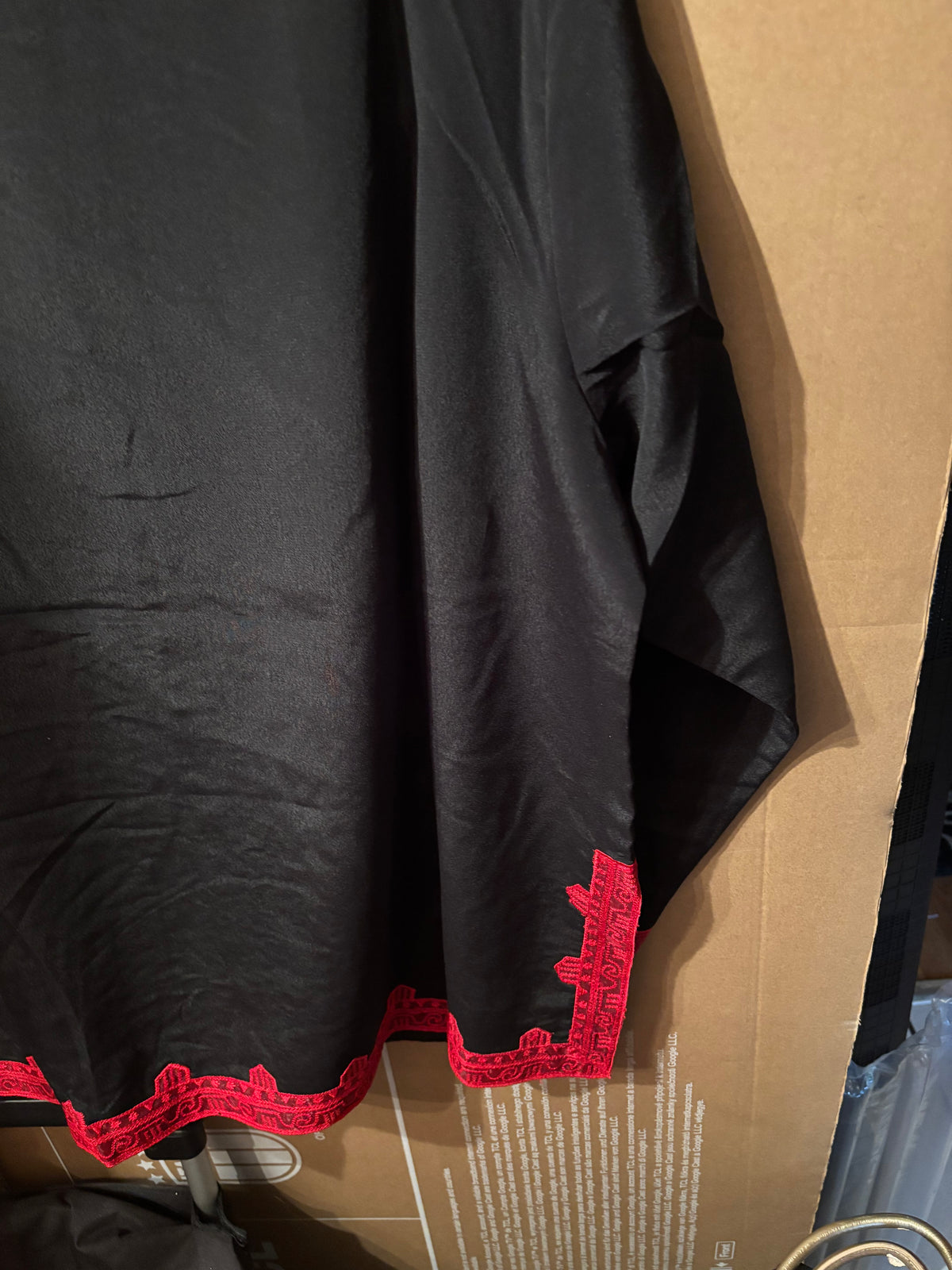 Chemise style asiatique noir et rouge – taille 50