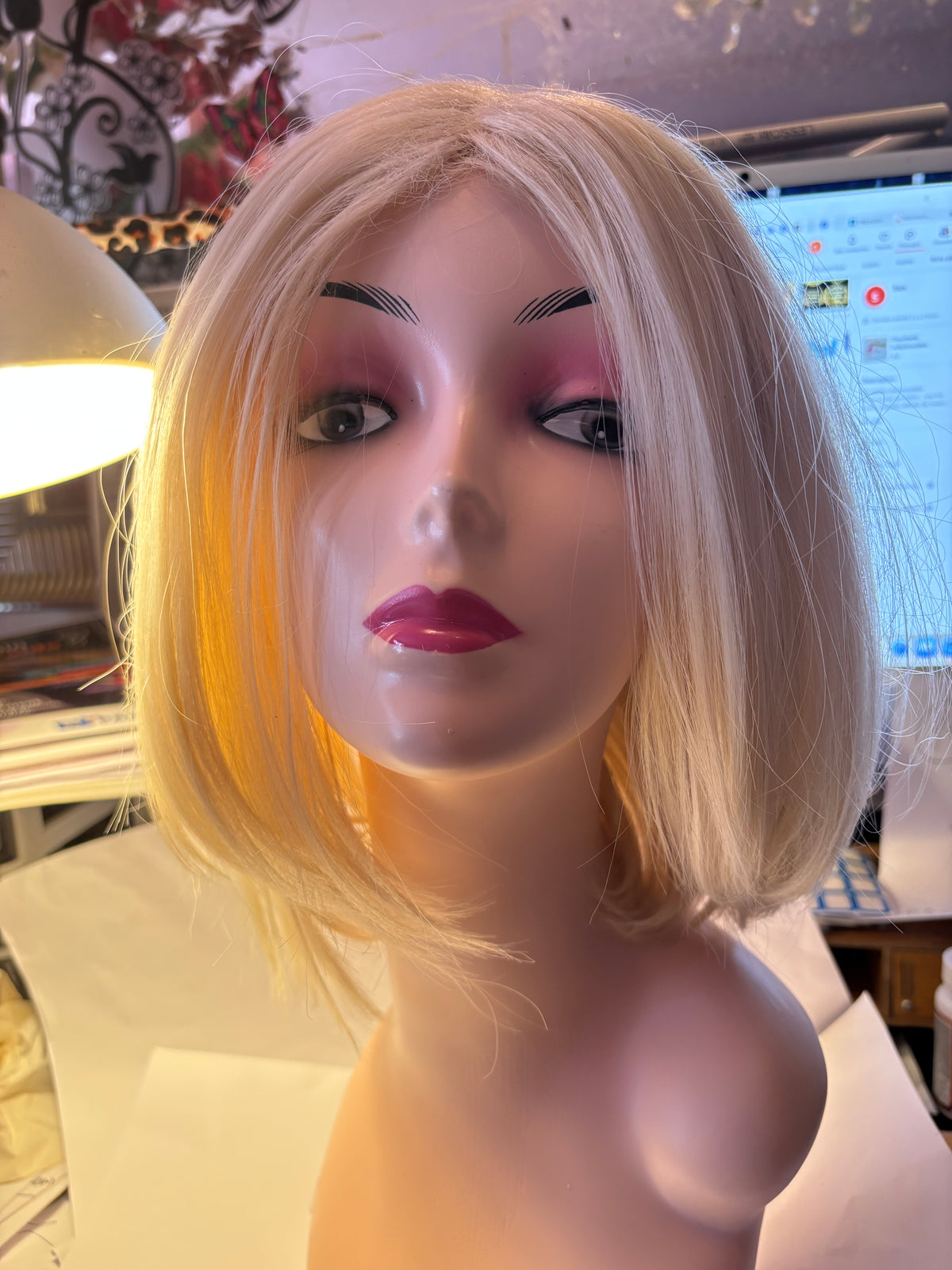 Modern white wig