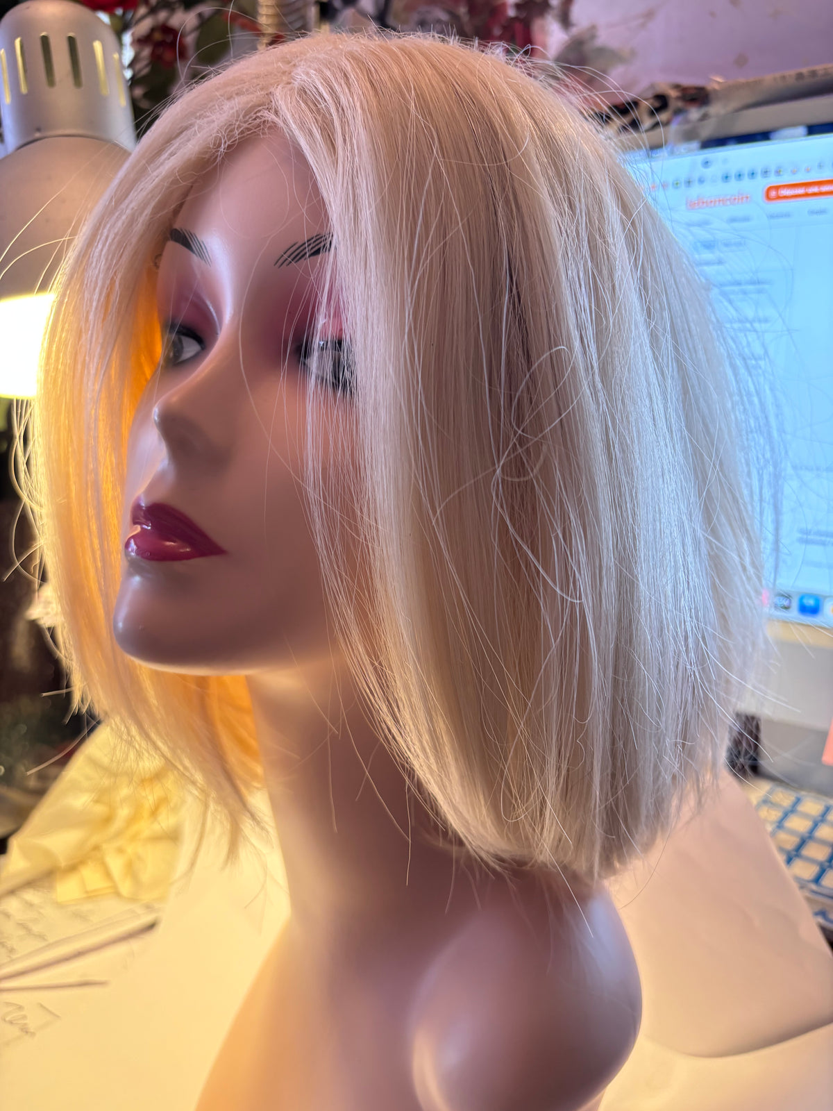 Modern white wig