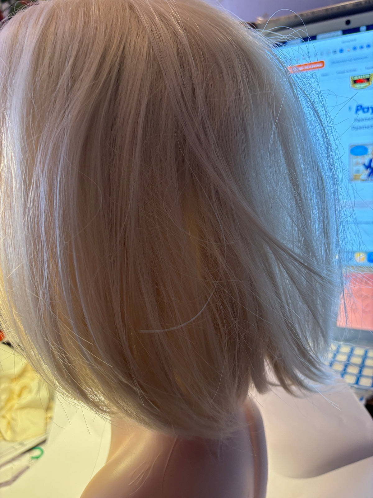 Modern white wig