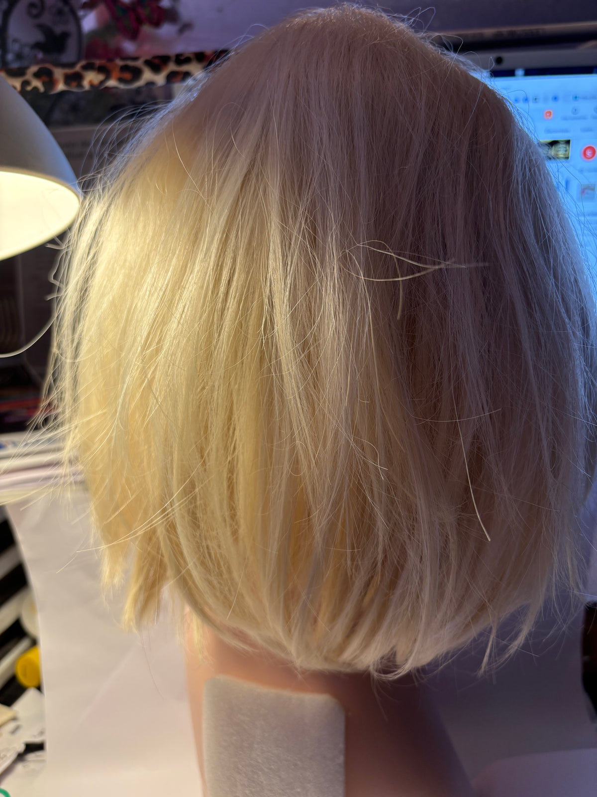 Modern white wig
