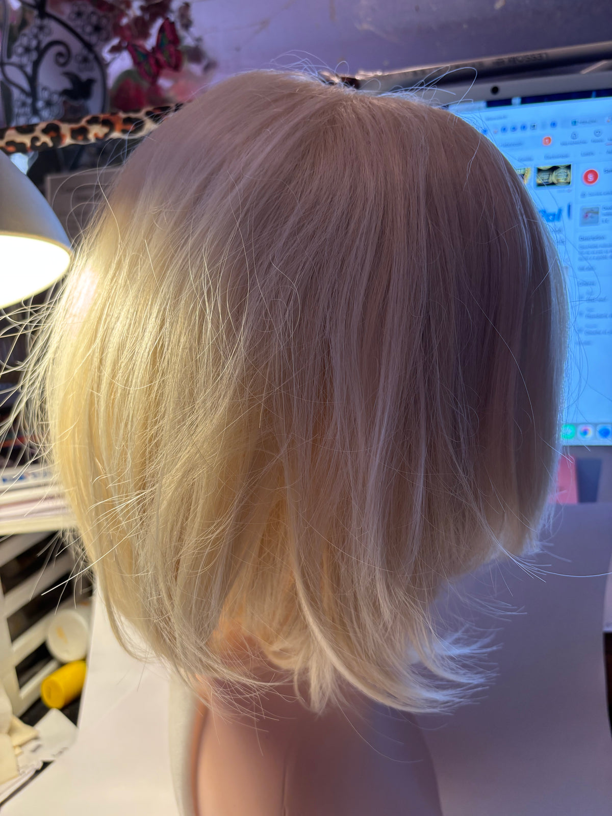 Modern white wig
