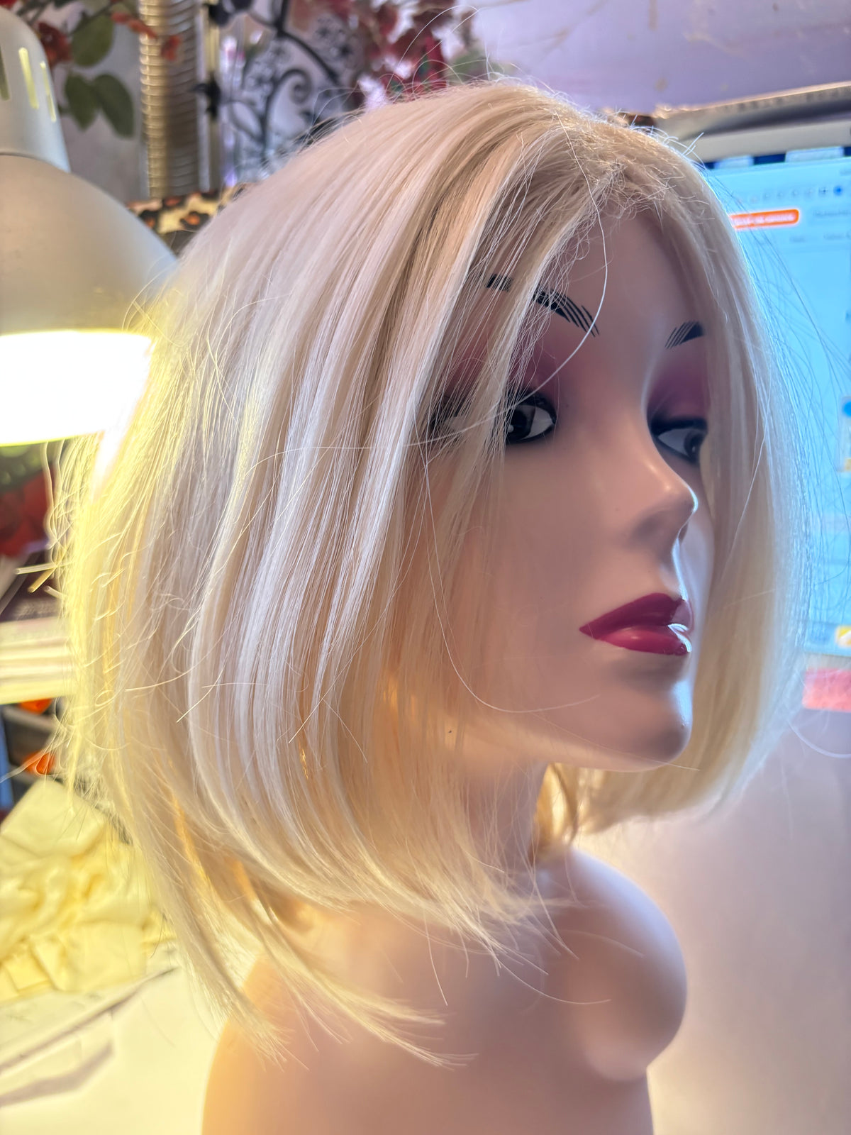 Modern white wig
