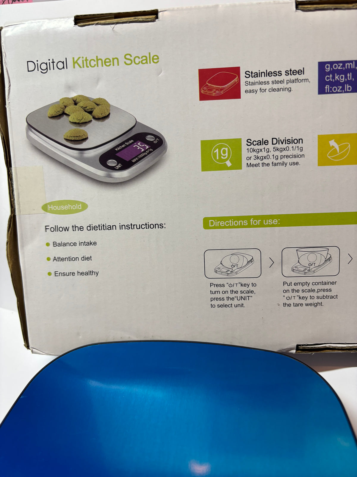 Balance de cuisine numérique précise 10 kg