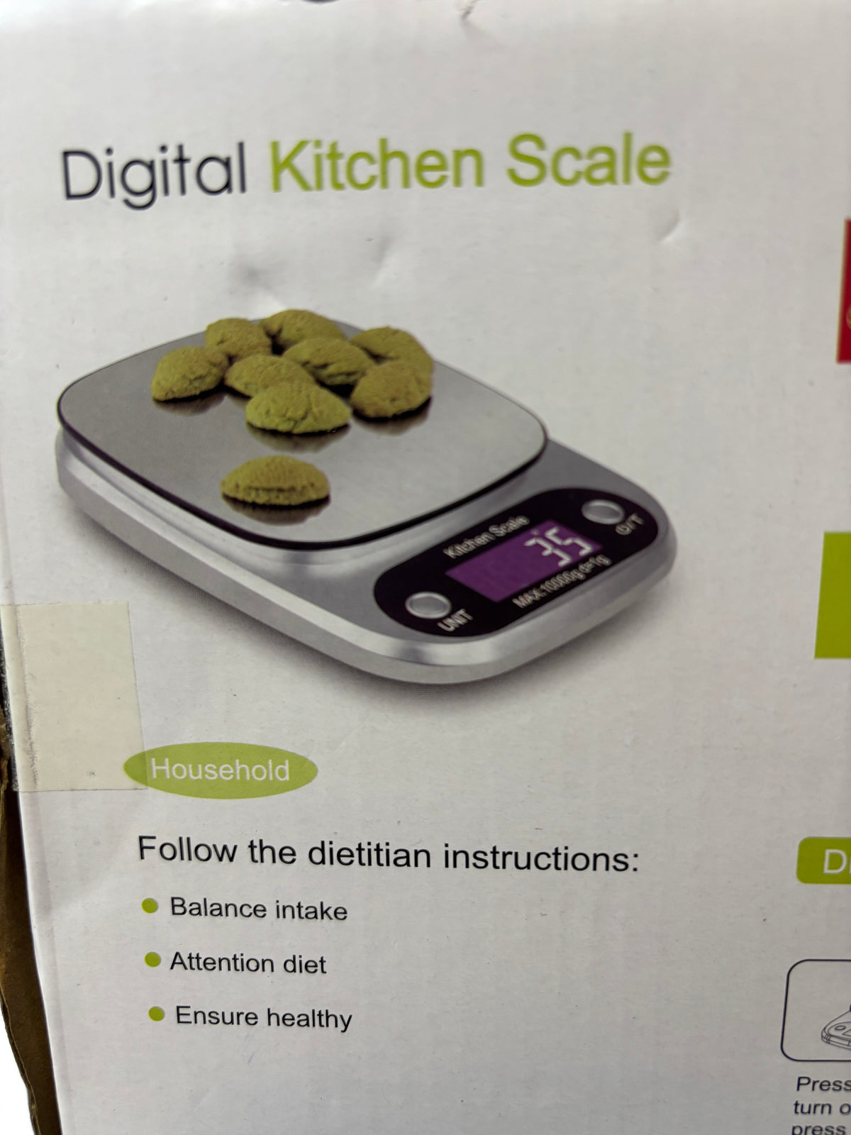 Balance de cuisine numérique précise 10 kg
