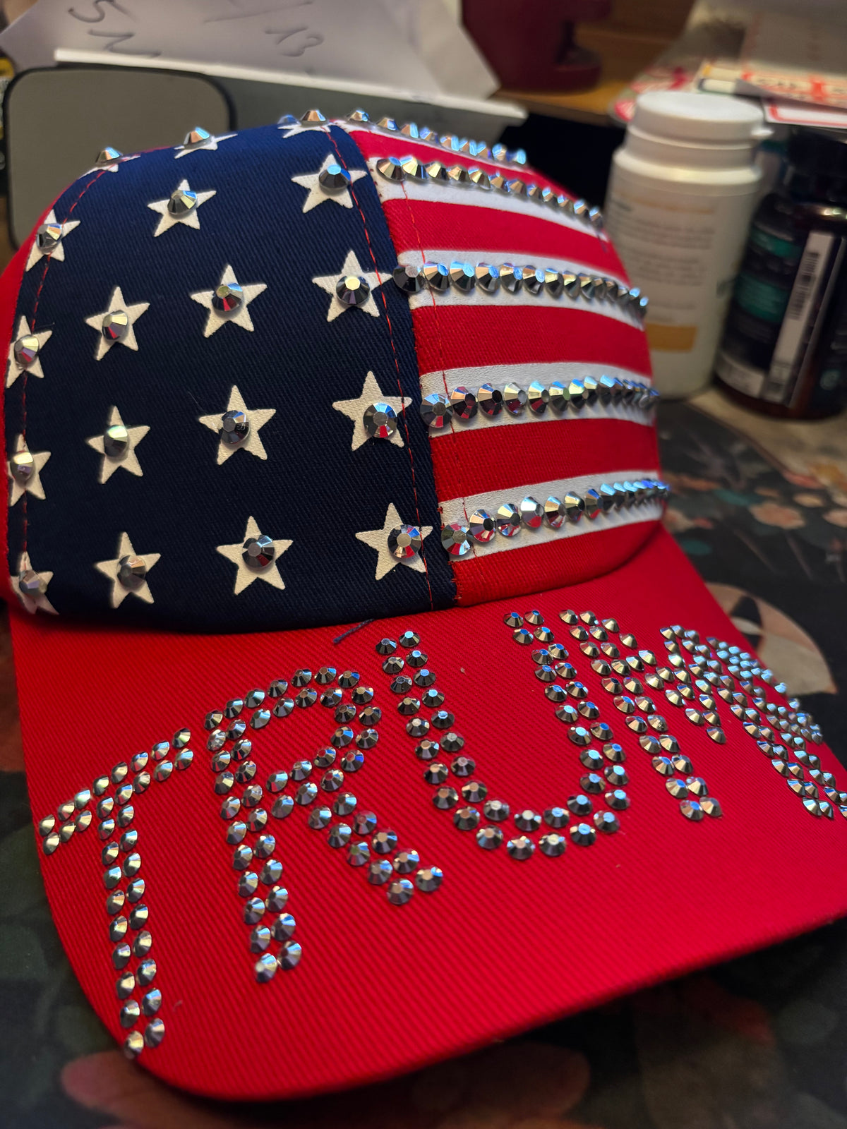 🇺🇸 CASQUETTE TRUMP STRASS – ÉDITION LIMITÉE 🇺🇸