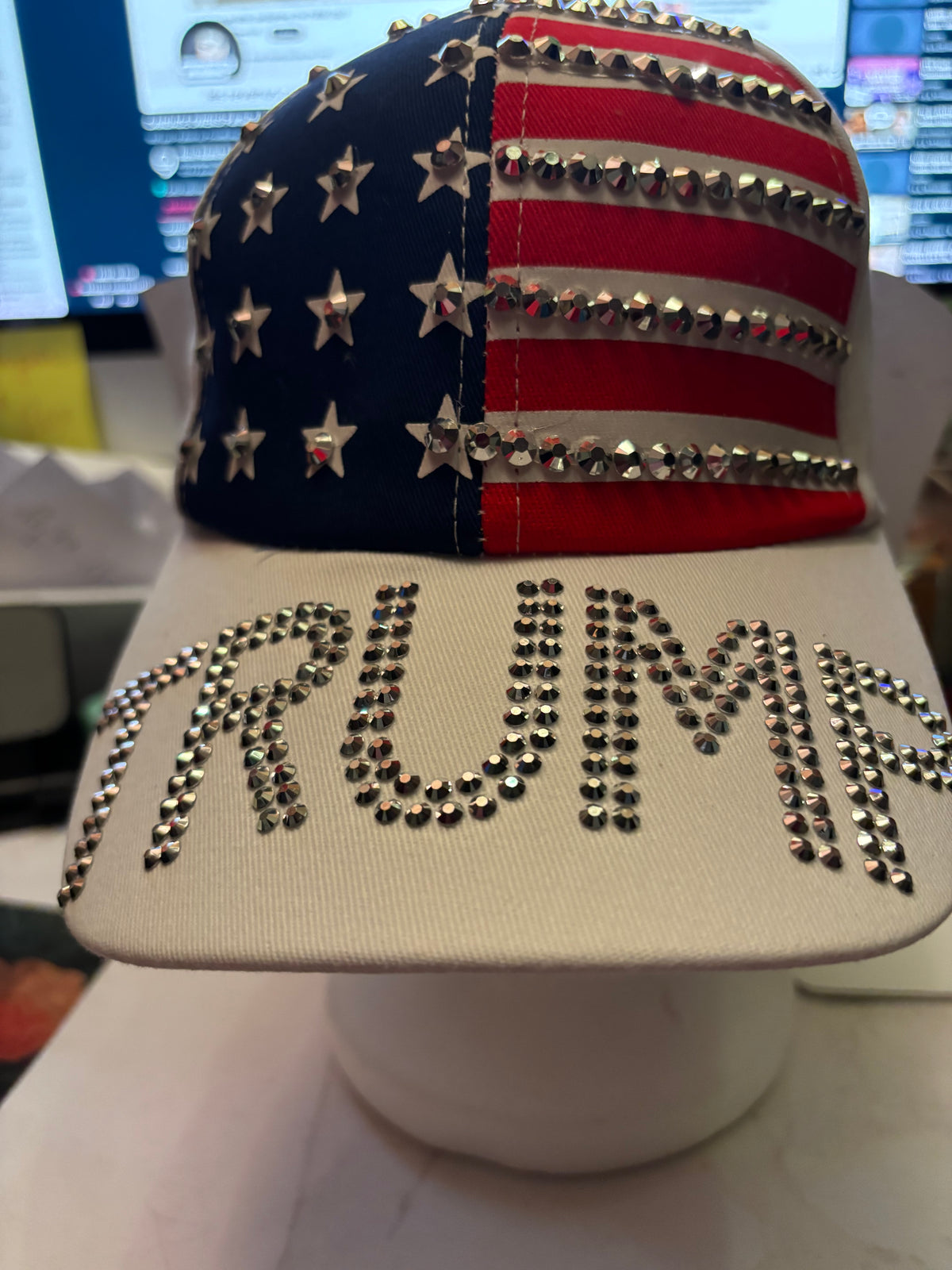 🇺🇸 CASQUETTE TRUMP STRASS – ÉDITION LIMITÉE 🇺🇸