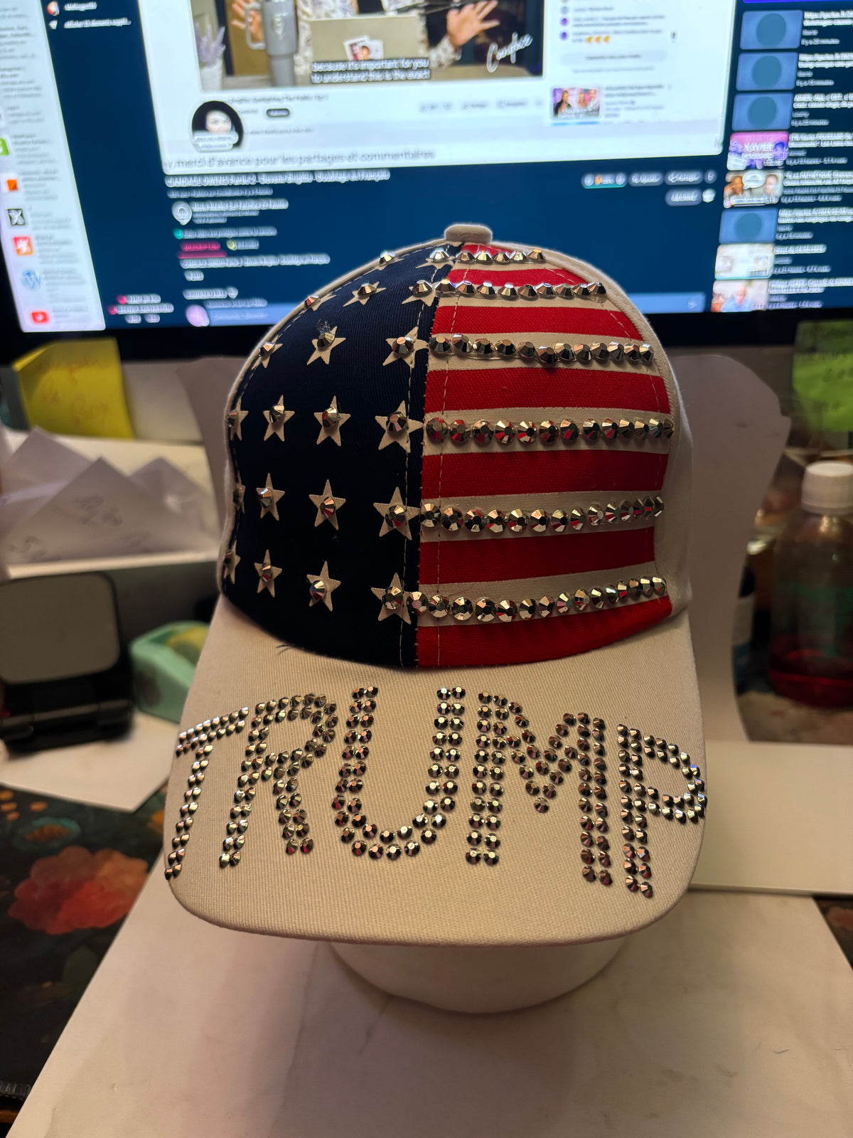 🇺🇸 CASQUETTE TRUMP STRASS – ÉDITION LIMITÉE 🇺🇸