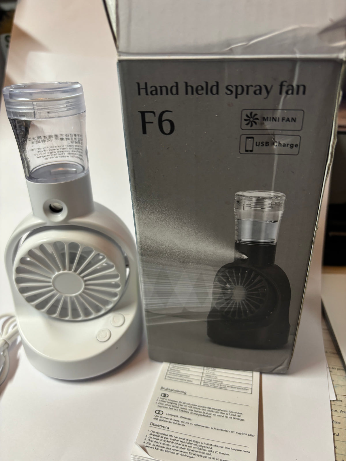 ✨ VENTILATEUR BRUMISATEUR PORTATIF F6 ✨