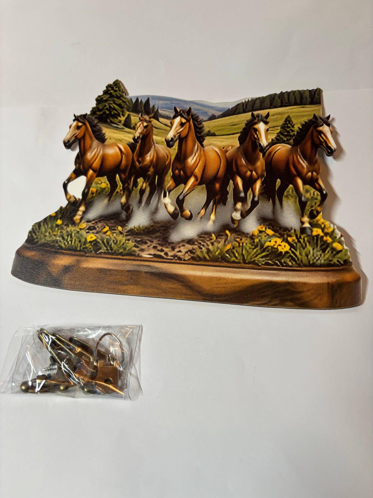 PORTE-CLÉS MURAL CHEVAUX AU GALOP –