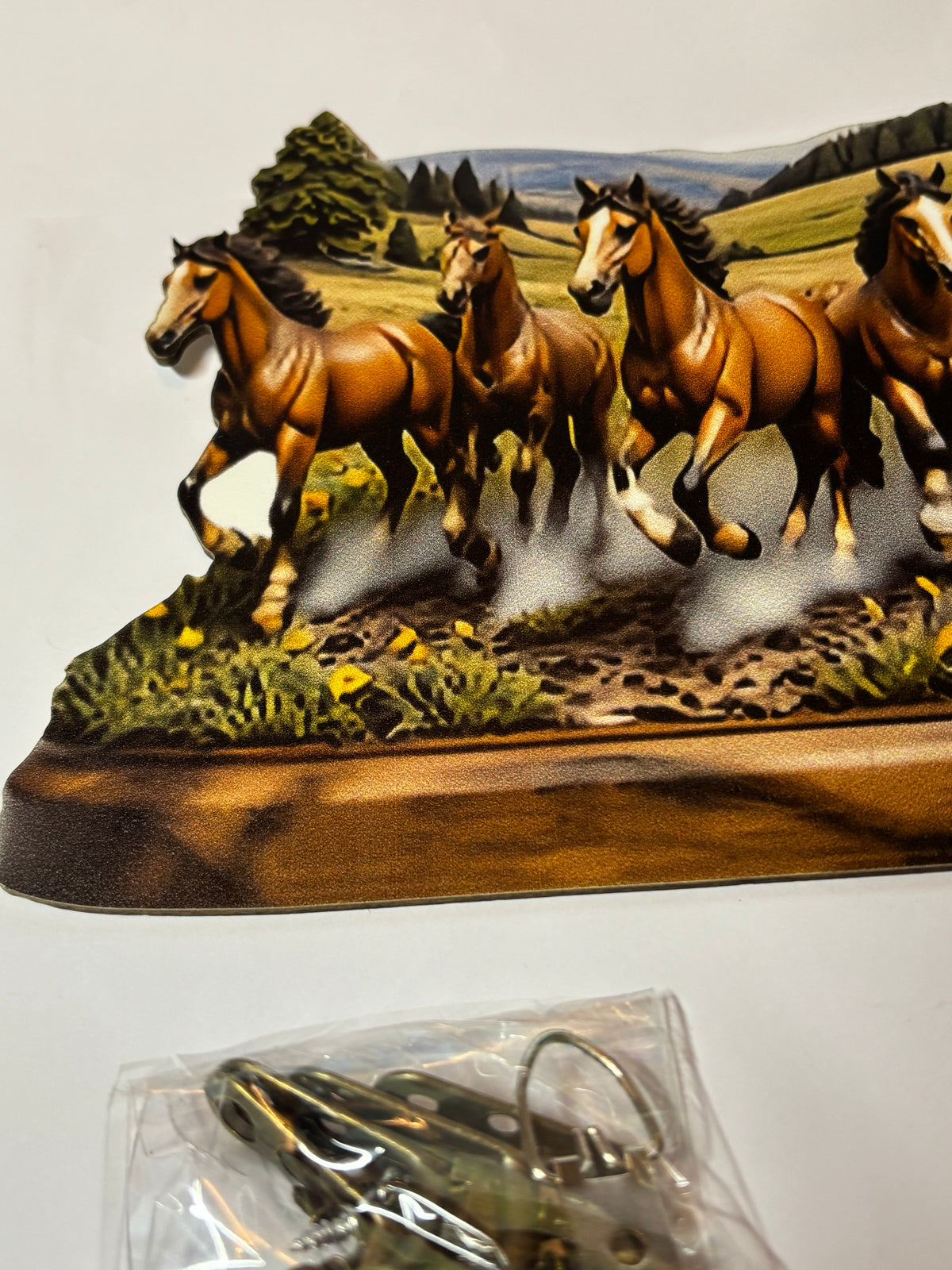 PORTE-CLÉS MURAL CHEVAUX AU GALOP –