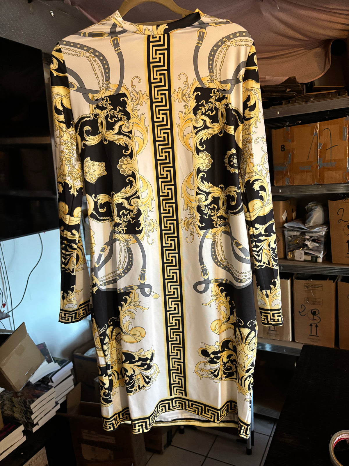 ROBE MOULANTE IMPRIMÉ BAROQUE LUXE