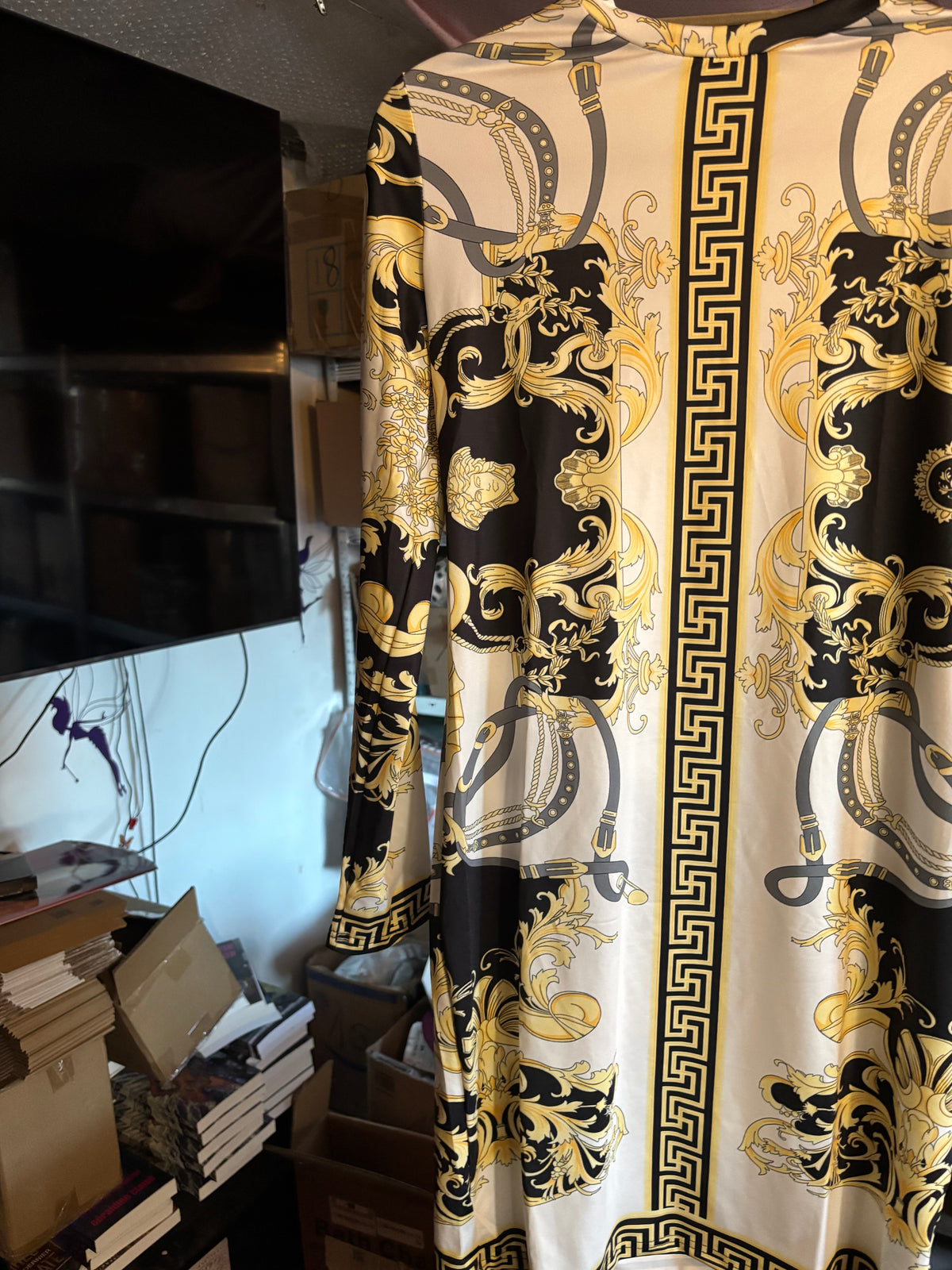 ROBE MOULANTE IMPRIMÉ BAROQUE LUXE