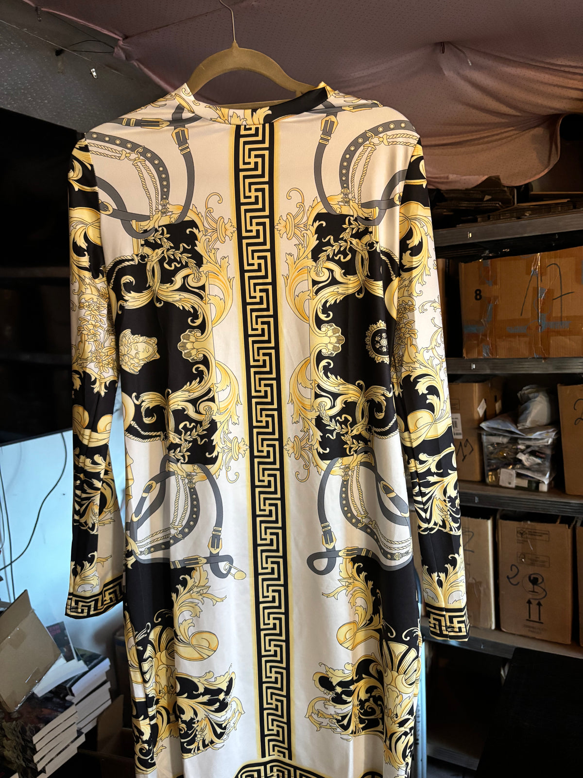 ROBE MOULANTE IMPRIMÉ BAROQUE LUXE