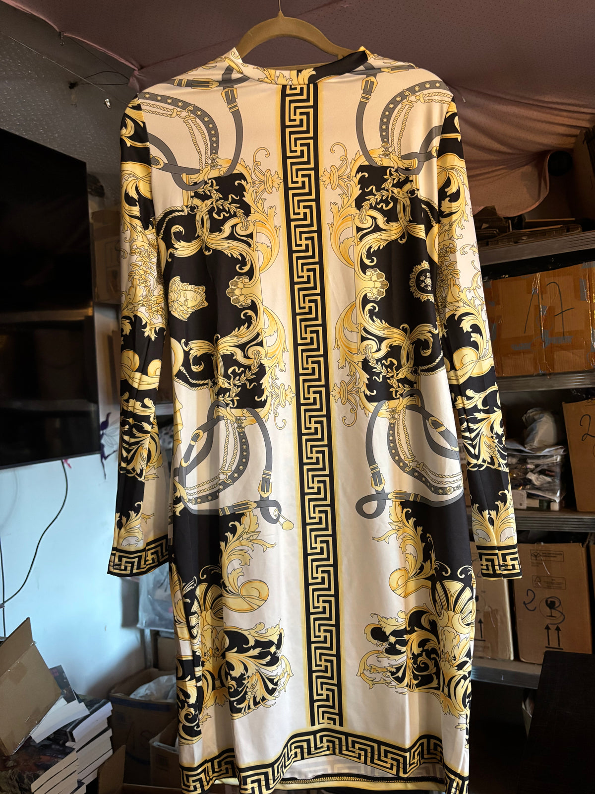 ROBE MOULANTE IMPRIMÉ BAROQUE LUXE