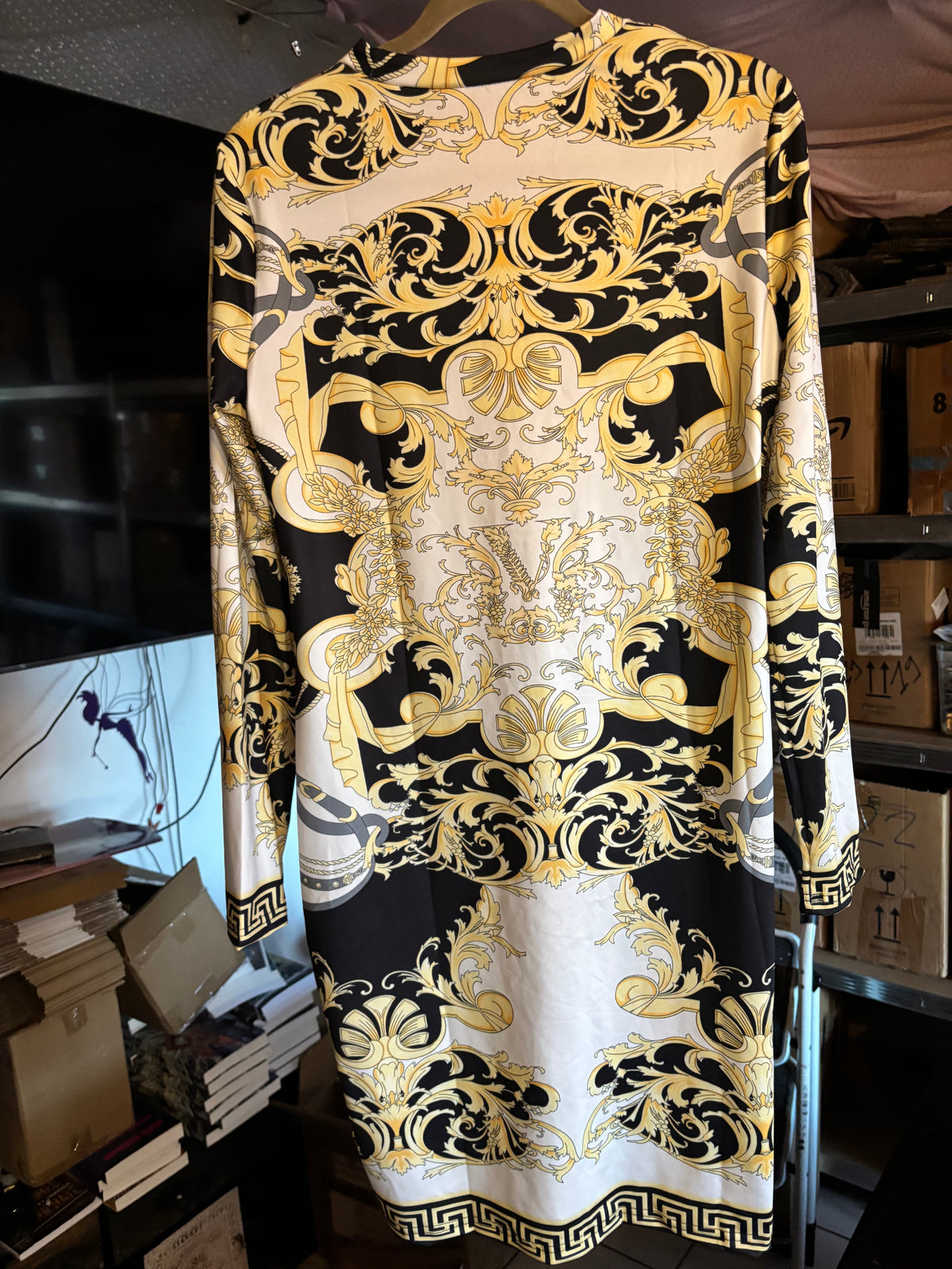 ROBE MOULANTE IMPRIMÉ BAROQUE LUXE