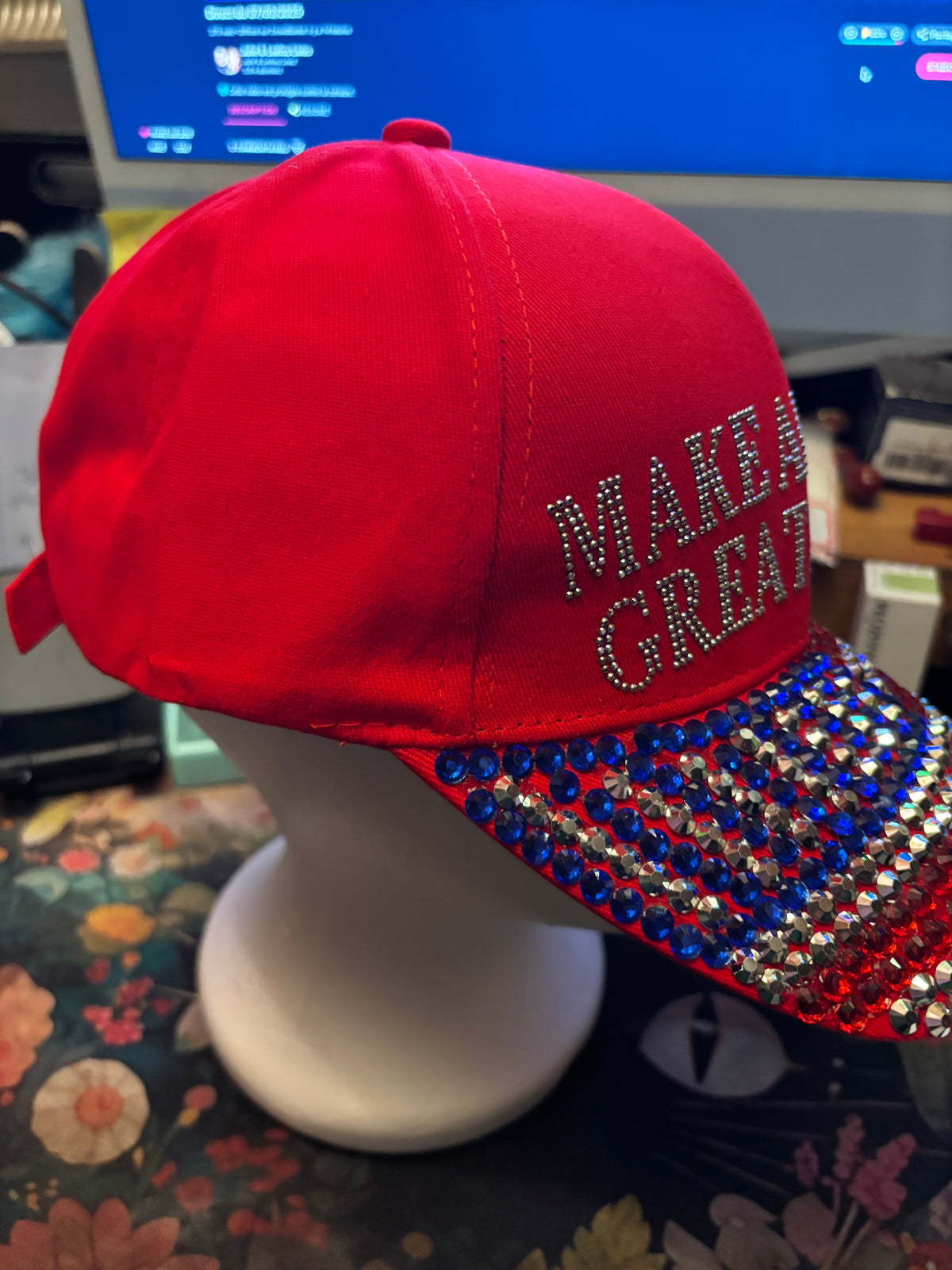 CASQUETTE STRASS « MAKE AMERICA GREAT AGAIN »
