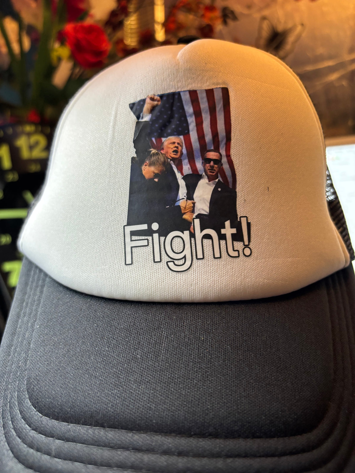 Casquette Trump blanche/bleue