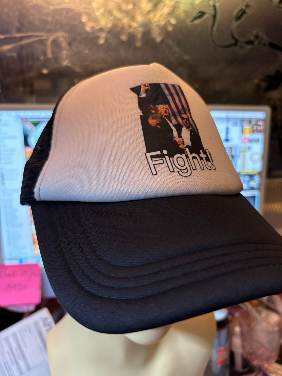 Casquette Trump blanche/bleue