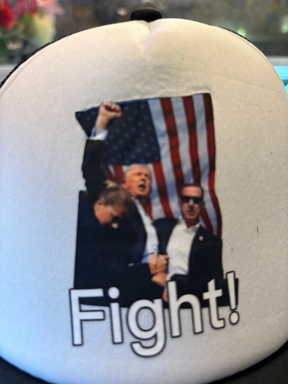 Casquette Trump blanche/bleue