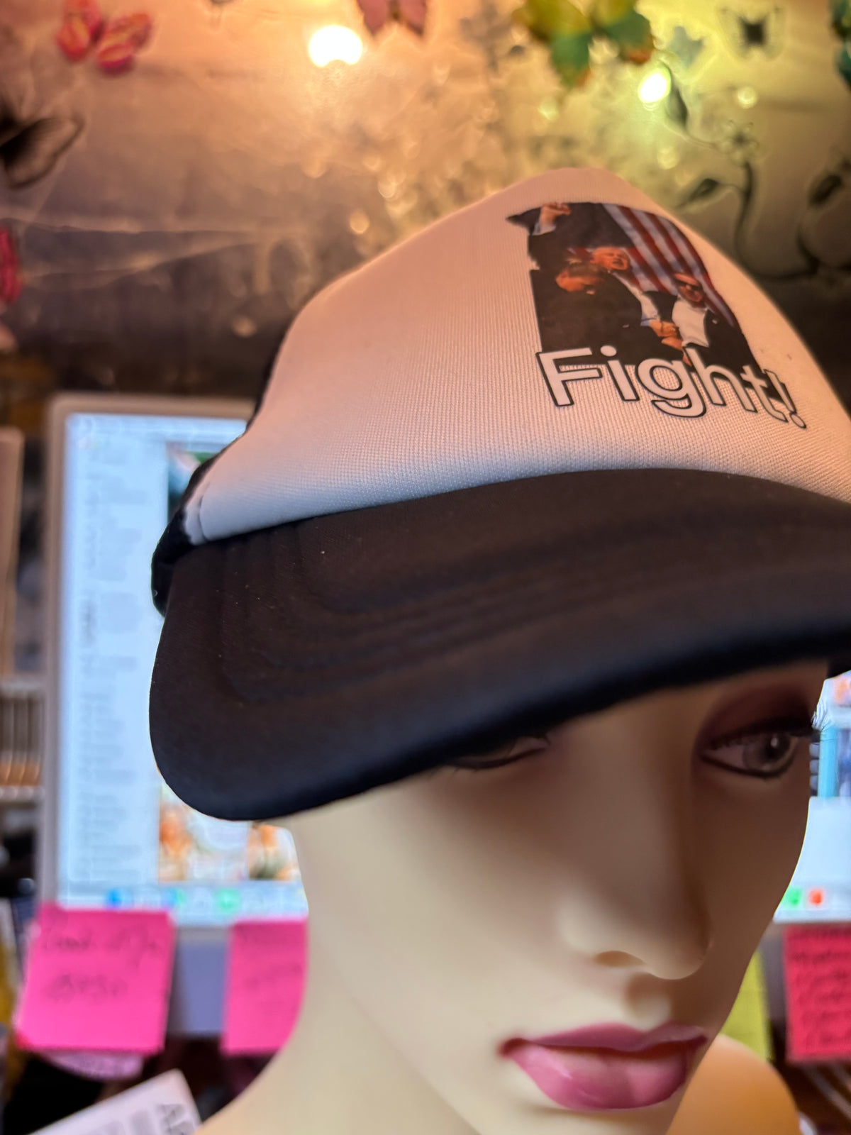 Casquette Trump blanche/bleue