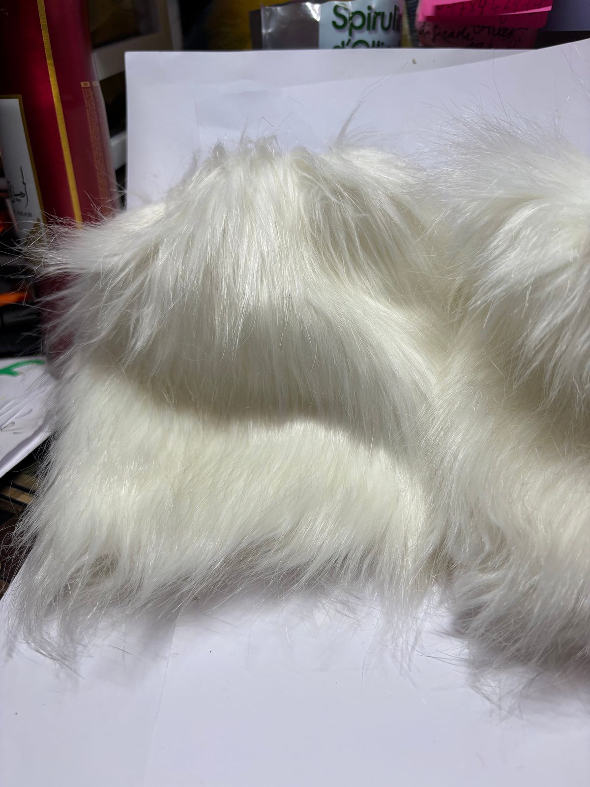 ✨ PAIRE DE MANCHONS EN FAUSSE FOURRURE BLANCHE ✨