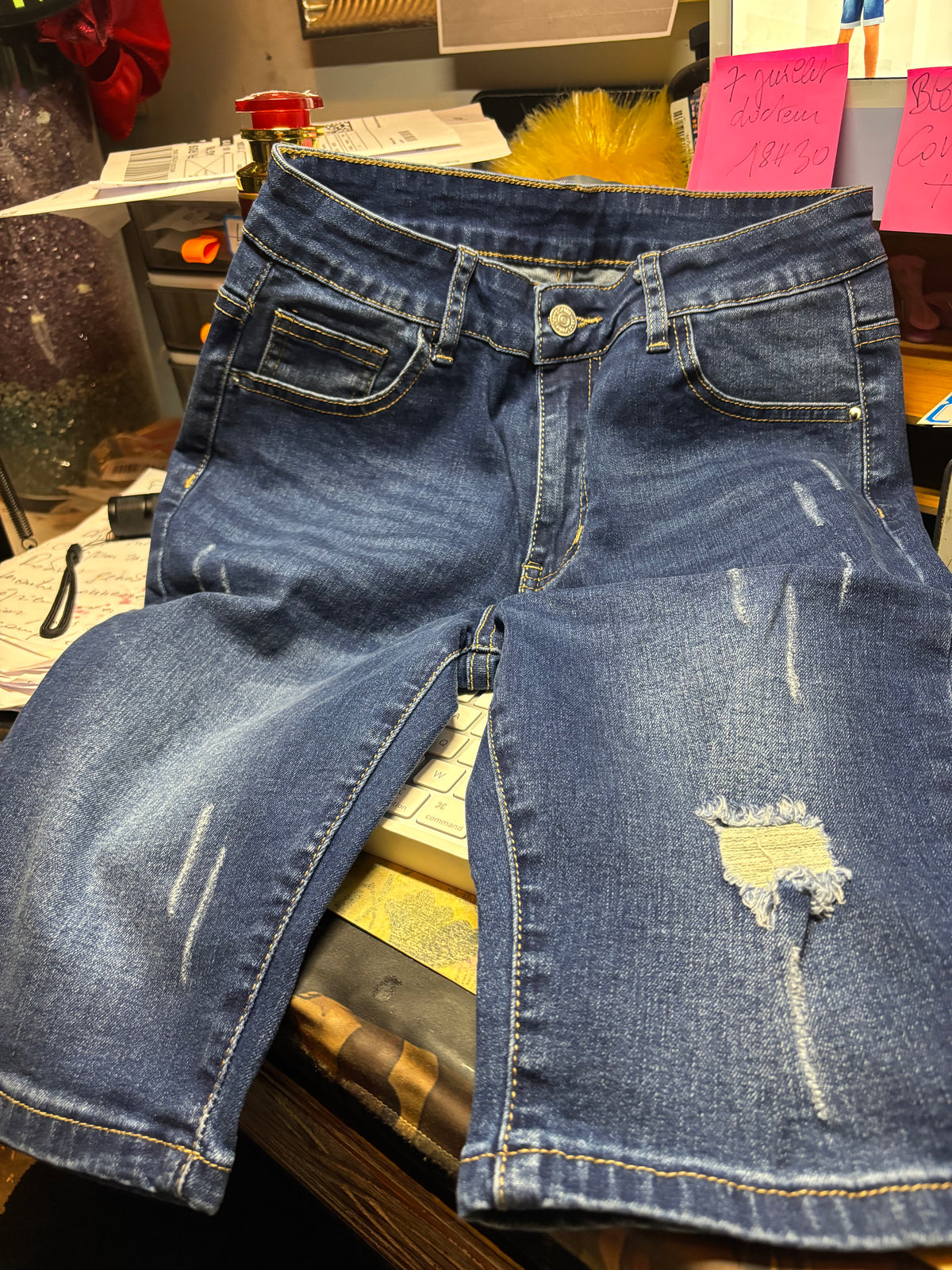 🌞 BERMUDA JEAN FEMME TAILLE 38 – STYLE DENIM TENDANCE