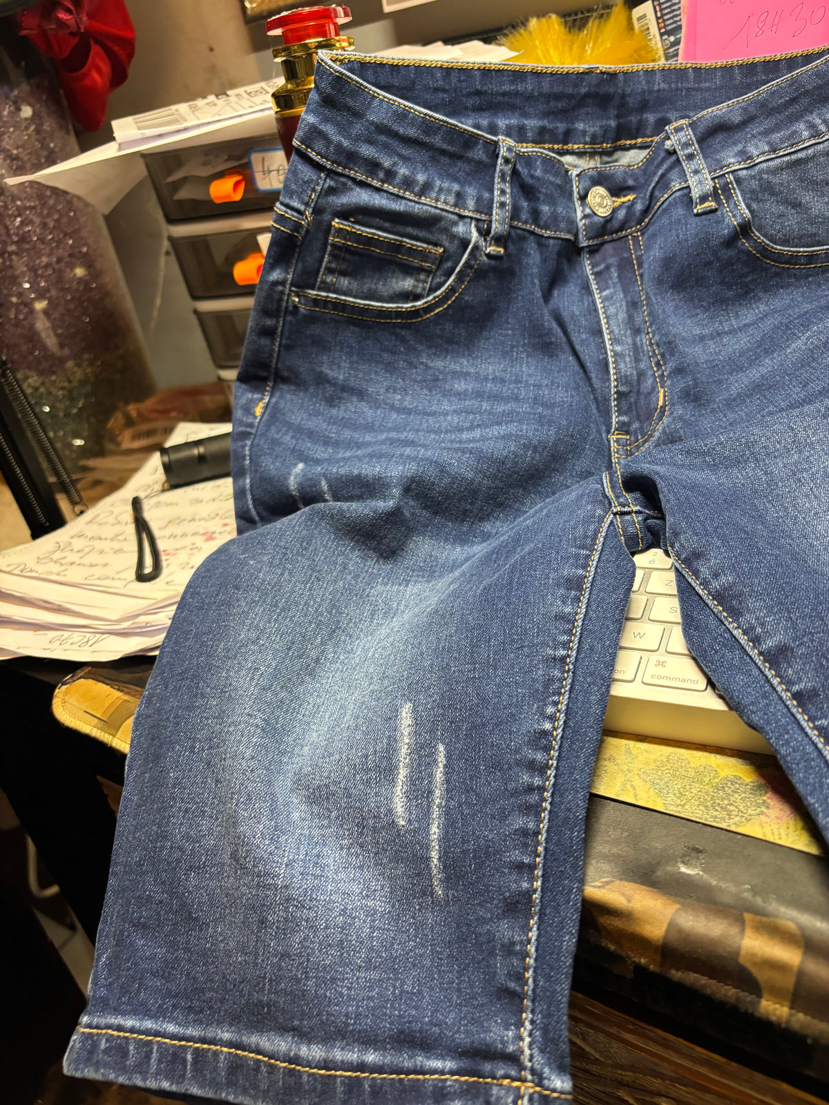 🌞 BERMUDA JEAN FEMME TAILLE 38 – STYLE DENIM TENDANCE
