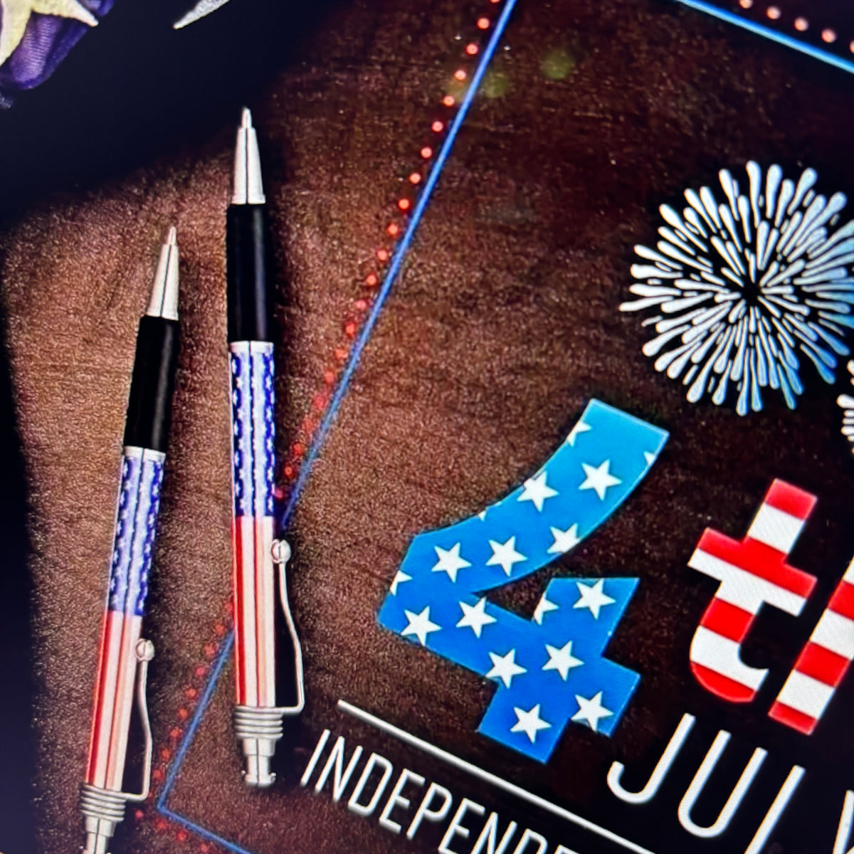 Lot de 5 stylos à bille drapeau américain USA