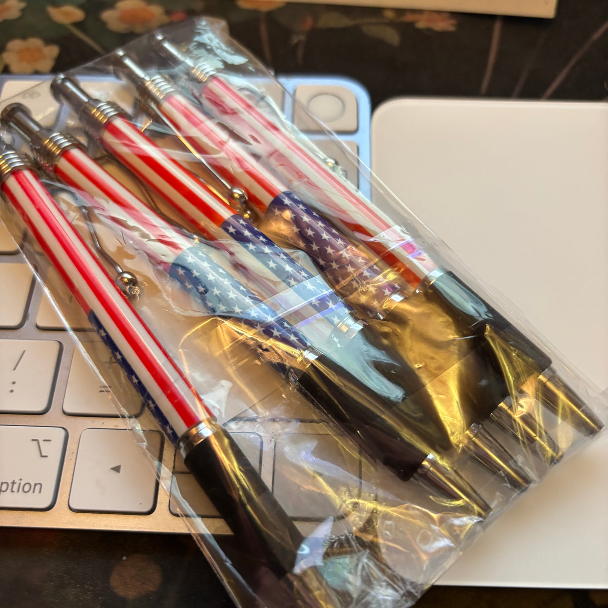 Lot de 5 stylos à bille drapeau américain USA