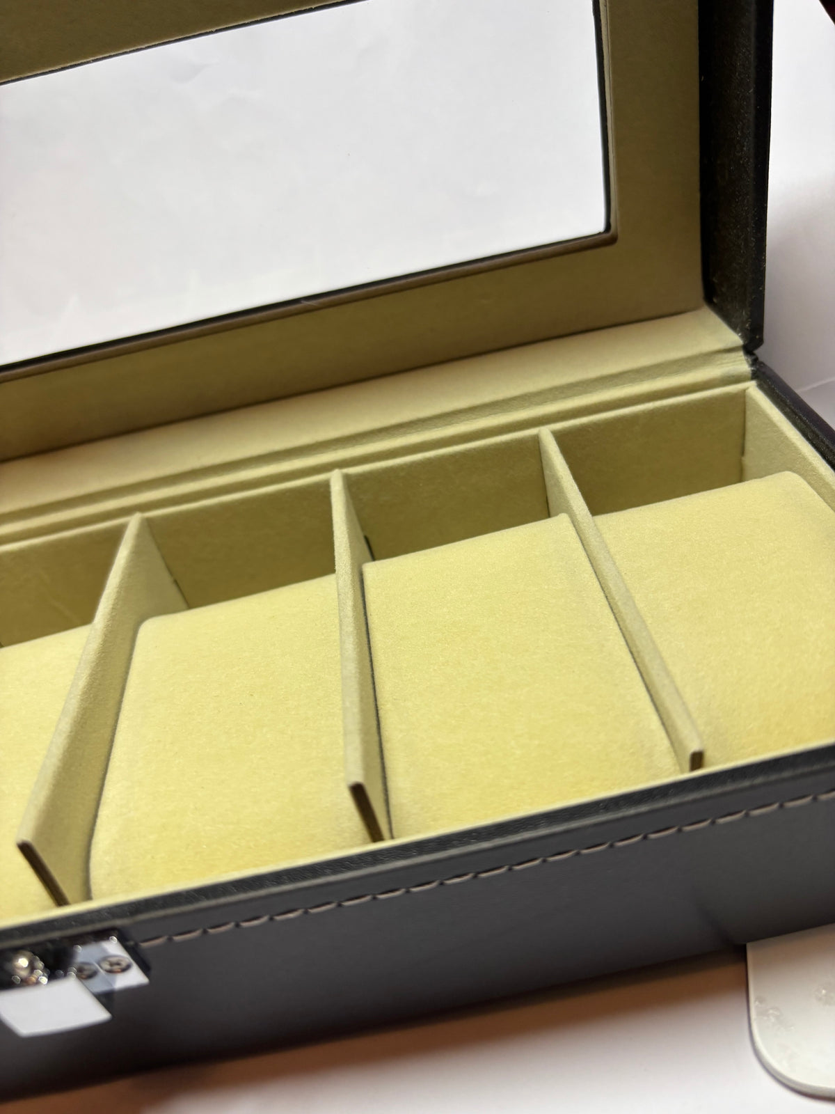 ⌚ COFFRET DE RANGEMENT 6 MONTRES – NOIR ÉLÉGANT