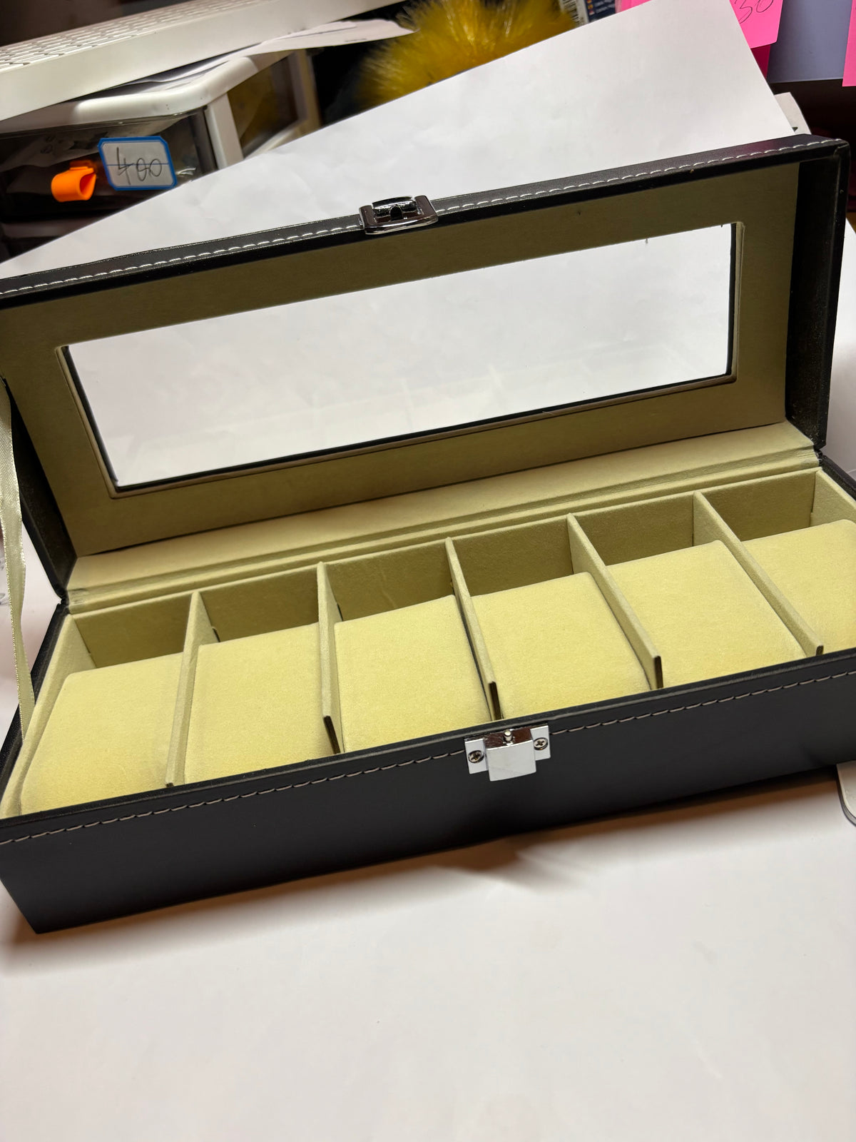 ⌚ COFFRET DE RANGEMENT 6 MONTRES – NOIR ÉLÉGANT