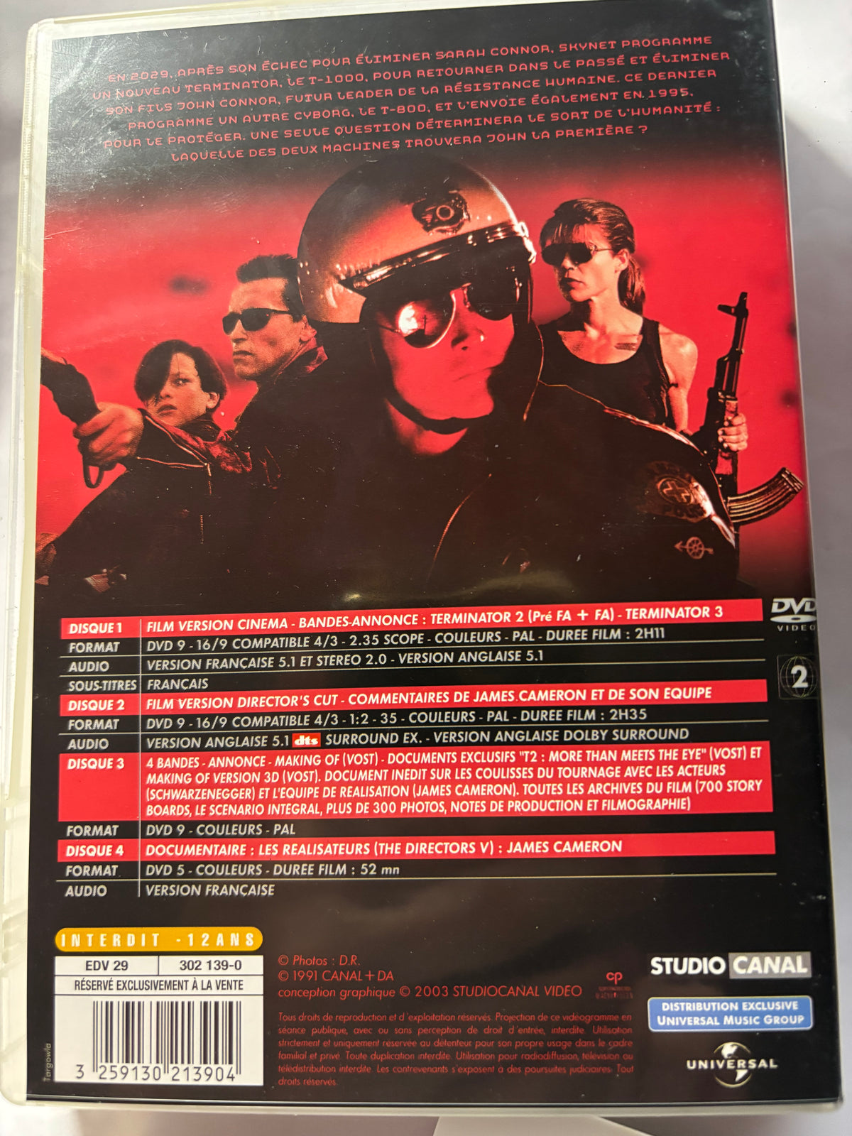 🎬 TERMINATOR 2 – ÉDITION COLLECTOR 4 DVD 🎬