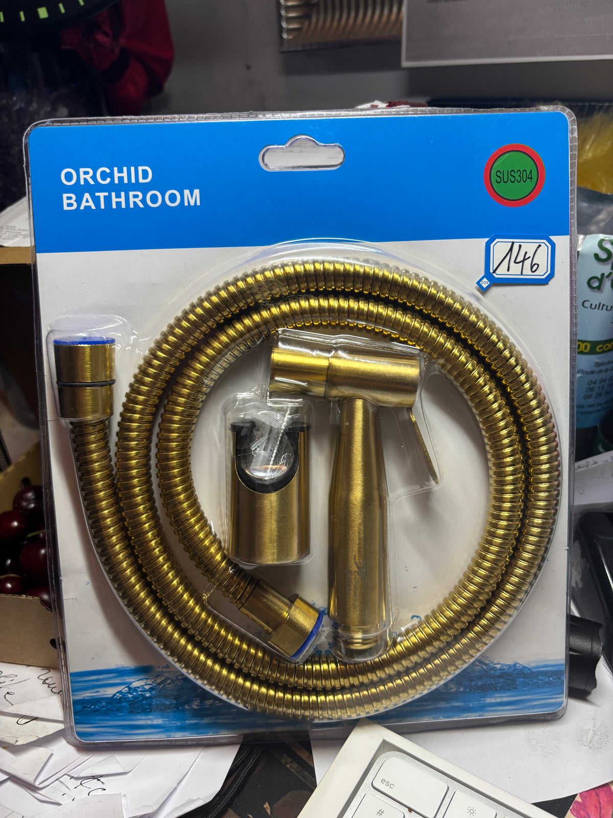 🚿 DOUCHETTE WC HYGIÈNE PREMIUM OR SATINÉ – ACIER INOXYDABLE SUS304